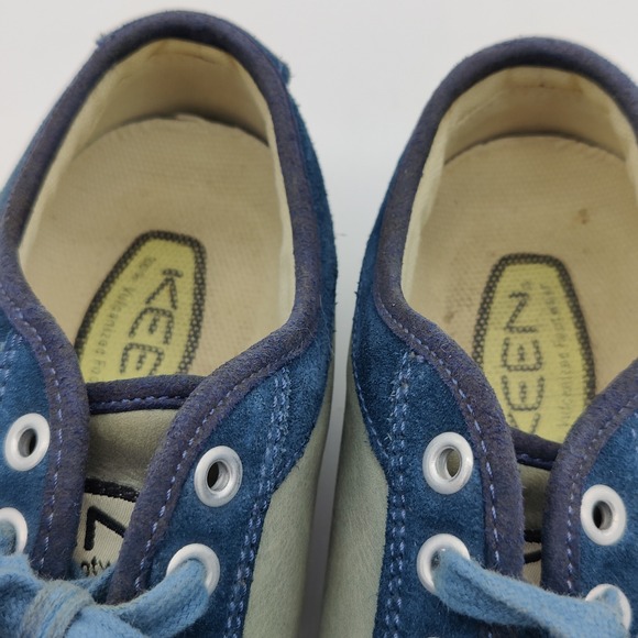 Keen Arcata Womens 8 Low Top Sneakers Blue Leather Suede Lace Up Coastal Boho - Picture 8 of 12